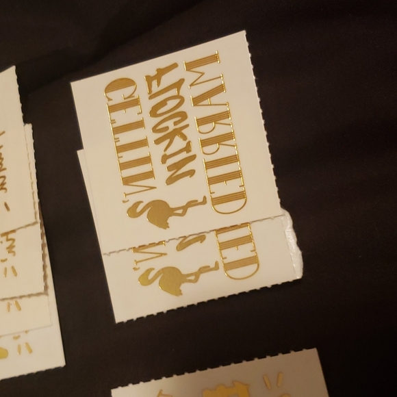 Batchlorette temporary tatoos gold 35 total - Picture 3 of 8